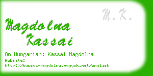 magdolna kassai business card